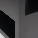 Vondra Matte Black Metal w/ Open Shelves Side table by Mercana at Eve Furniture