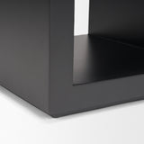 Vondra Matte Black Metal w/ Open Shelves Side table by Mercana at Eve Furniture