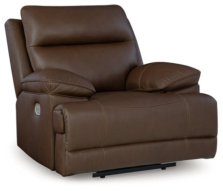 VonRyan Tobacco Power Recliner by Ashley at Eve Furniture