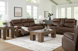 VonRyan Tobacco Power Reclining Living Room Set by Ashley at Eve Furniture