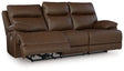 VonRyan Tobacco Dual Power Leather Reclining Modular Sofa by Ashley at Eve Furniture
