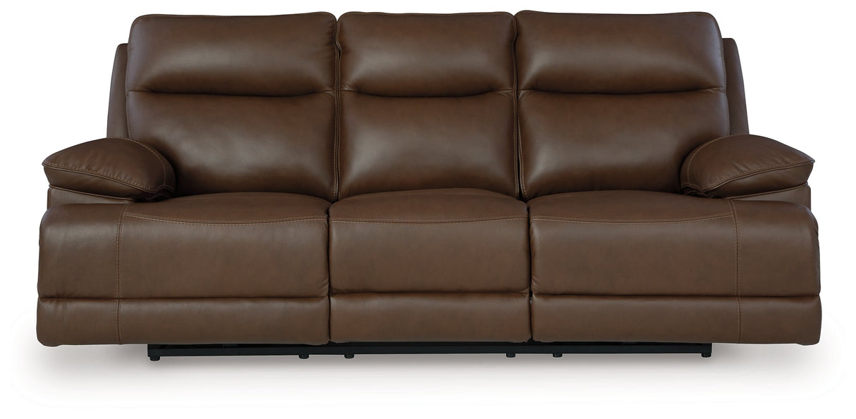 VonRyan Tobacco Dual Power Leather Reclining Modular Sofa by Ashley at Eve Furniture