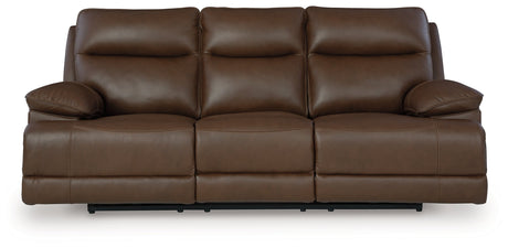 VonRyan Tobacco Dual Power Leather Reclining Modular Sofa by Ashley at Eve Furniture