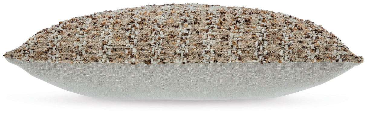Vorlane Tan/Brown/White Pillow (Set of 4) by Ashley at Eve Furniture