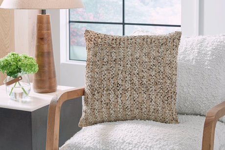 Vorlane Tan/Brown/White Pillow (Set of 4) by Ashley at Eve Furniture