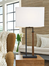 Voslen Black/Brown Table Lamp