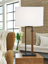 Voslen Black/Brown Table Lamp by Ashley at Eve Furniture