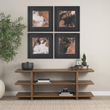 Voss Black Metal w/ Dark Wood Lid Canister by Mercana at Eve Furniture