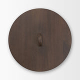 Voss Black Metal w/ Dark Wood Lid Canister by Mercana at Eve Furniture