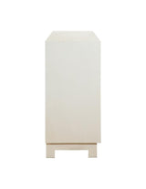 Voula White/Gold Rectangular 4-Door Accent Cabinet