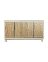 Voula White/Gold Rectangular 4-Door Accent Cabinet by Coaster at Eve Furniture