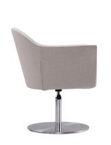 Voyager Swivel Adjustable Accent Chair in Barley and Brushed Metal by Manhattan Comfort at Eve Furniture