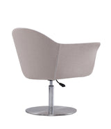 Voyager Swivel Adjustable Accent Chair in Barley and Brushed Metal by Manhattan Comfort at Eve Furniture