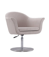 Voyager Swivel Adjustable Accent Chair in Barley and Brushed Metal (set of 2) by Manhattan Comfort at Eve Furniture