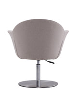 Voyager Swivel Adjustable Accent Chair in Barley and Brushed Metal (set of 2) by Manhattan Comfort at Eve Furniture