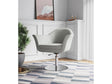 Voyager Swivel Adjustable Accent Chair in Barley and Brushed Metal (set of 2) by Manhattan Comfort at Eve Furniture