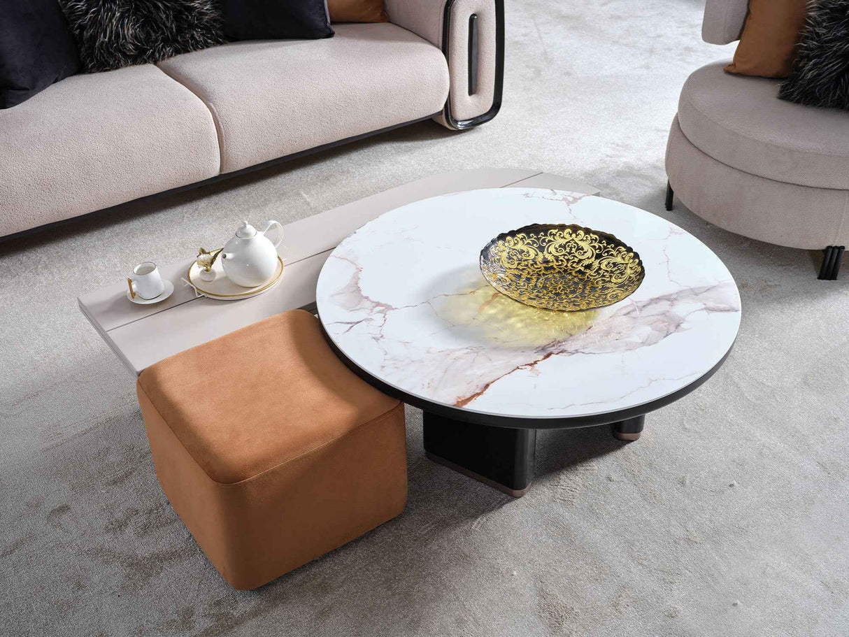 Voyance Table Ottoman by Furnia at Eve Furniture
