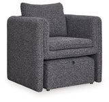 Vreni Charcoal/Black Accent Chair by Ashley at Eve Furniture