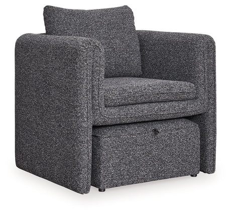Vreni Charcoal/Black Accent Chair by Ashley at Eve Furniture