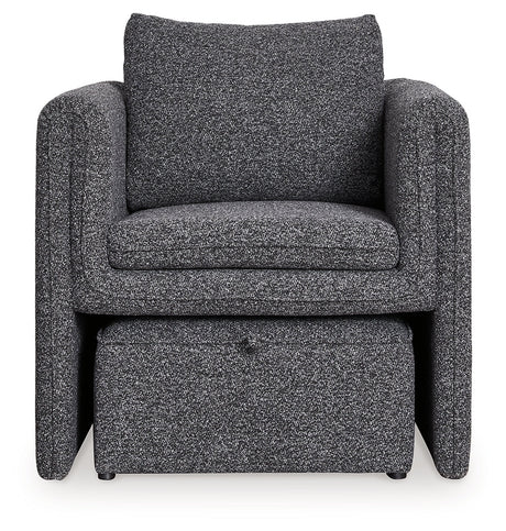 Vreni Charcoal/Black Accent Chair by Ashley at Eve Furniture