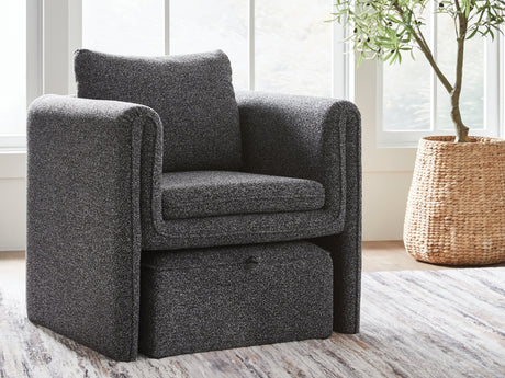 Vreni Charcoal/Black Accent Chair by Ashley at Eve Furniture