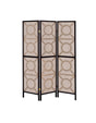 Vulcan Tan/Cappuccino 3-Panel Geometric Folding Screen by Coaster at Eve Furniture