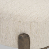Vyra Dark Brown Wood w/ Cream Fabric Accent Chair by Mercana at Eve Furniture