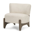 Vyra Dark Brown Wood w/ Cream Fabric Accent Chair by Mercana at Eve Furniture