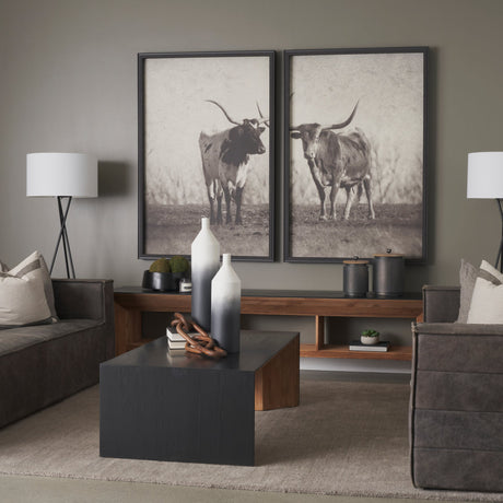 w/ Black Ombre Metal Vase by Mercana at Eve Furniture