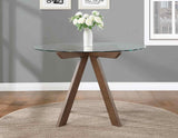 Wade 48-inch Round Glass-Top Dining Table by Steve Silver at Eve Furniture