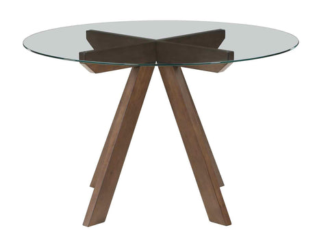 Wade 48-inch Round Glass-Top Dining Table by Steve Silver at Eve Furniture