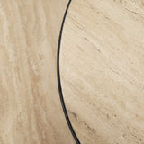 Wade Travertine Marble w/ Matte Black Metal Coffee Tables by Mercana at Eve Furniture