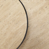 Wade Travertine Marble w/ Matte Black Metal End Tables by Mercana at Eve Furniture