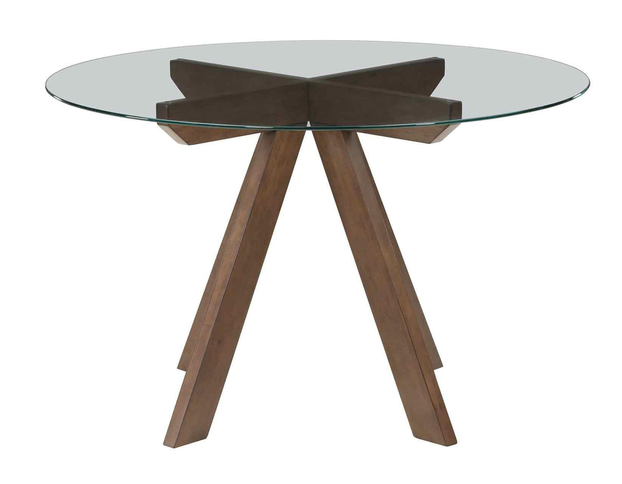 Wade 48-inch Round Glass-Top Dining Table by Steve Silver at Eve Furniture