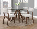Wade 48-inch Round Glass-Top Dining Table by Steve Silver at Eve Furniture
