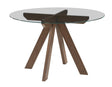 Wade 48-inch Round Glass-Top Dining Table by Steve Silver at Eve Furniture