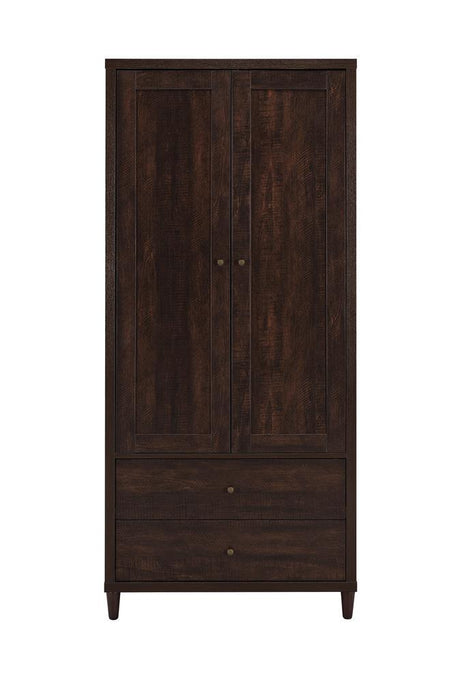 Wadeline Rustic Tobacco 2-Door Tall Accent Cabinet by Coaster at Eve Furniture
