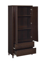 Wadeline Rustic Tobacco 2-Door Tall Accent Cabinet by Coaster at Eve Furniture