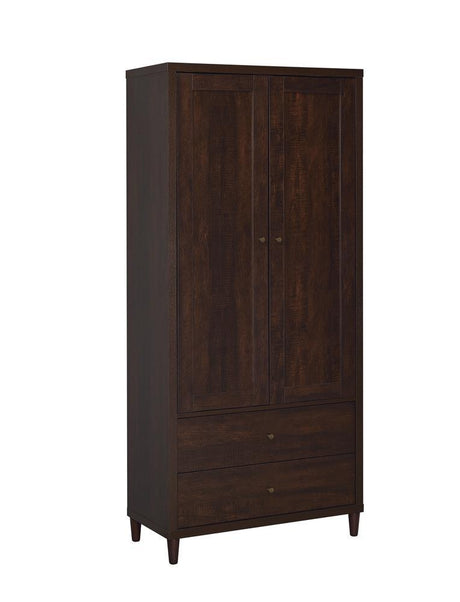 Wadeline Rustic Tobacco 2-Door Tall Accent Cabinet by Coaster at Eve Furniture