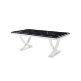 Wadenstil Black/Chrome Dining Table by Furniture of America at Eve Furniture