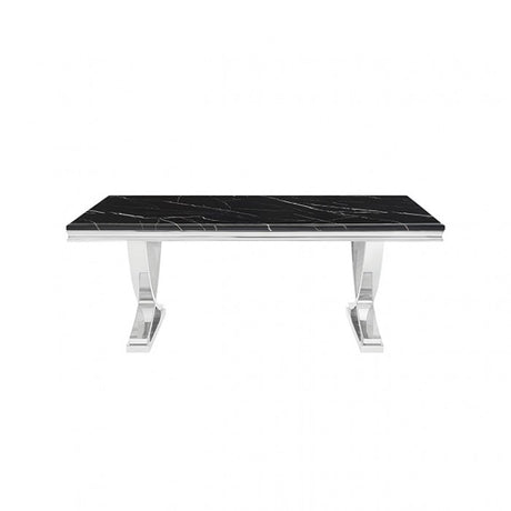 Wadenstil Black/Chrome Dining Table by Furniture of America at Eve Furniture
