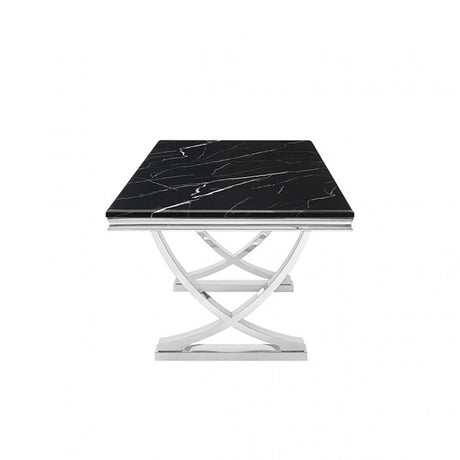 Wadenstil Black/Chrome Dining Table by Furniture of America at Eve Furniture