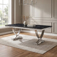 Wadenstil Black/Chrome Dining Table by Furniture of America at Eve Furniture