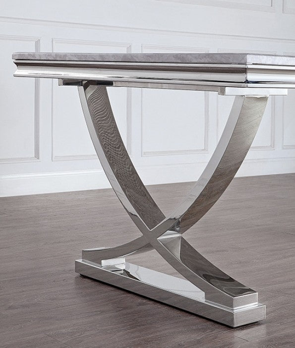 Wadenstil Chrome Dining Table by Furniture of America at Eve Furniture