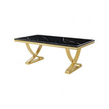 Wadenstil Gold/Black Dining Table by Furniture of America at Eve Furniture