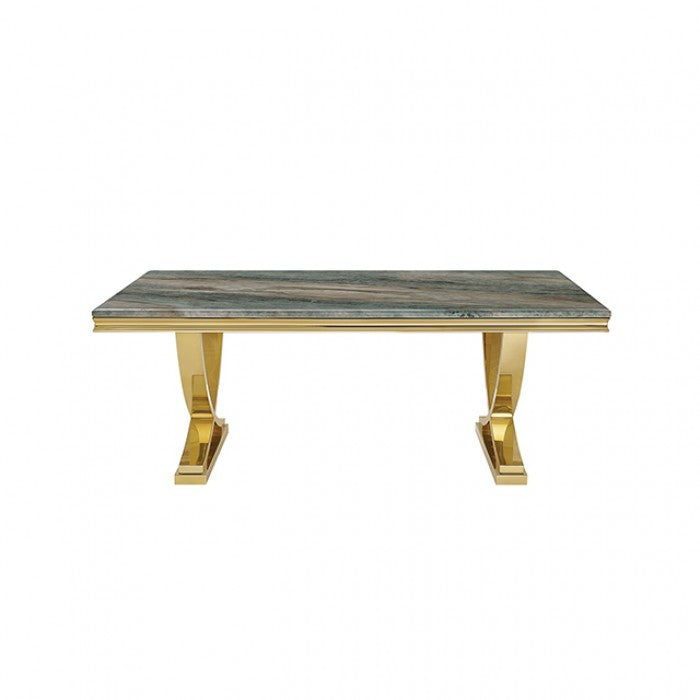 Wadenstil Gold/Green Dining Table by Furniture of America at Eve Furniture
