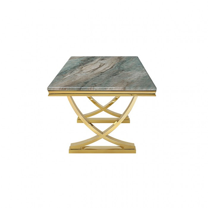 Wadenstil Gold/Green Dining Table by Furniture of America at Eve Furniture