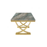 Wadenstil Gold/Green Dining Table by Furniture of America at Eve Furniture