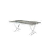 Wadenstil Green/Chrome Dining Table by Furniture of America at Eve Furniture