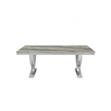 Wadenstil Green/Chrome Dining Table by Furniture of America at Eve Furniture